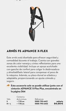 Oferta de Arnes Fs Advance X-flex por 84€ en STIHL
