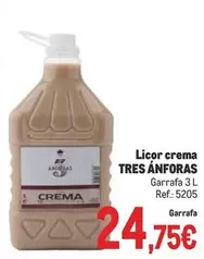 Oferta de Tres Anforas - Licor Crema por 24,75€ en Makro