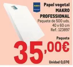 Oferta de Makro - Papel Vegetal por 35€ en Makro