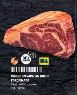 Oferta de Chuletón Vaca Sin Hueso Porcionado en Makro