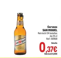 Oferta de San Miguel - Cerveza por 0,37€ en Makro