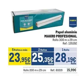 Oferta de Makro - Papel Aluminio por 28,19€ en Makro
