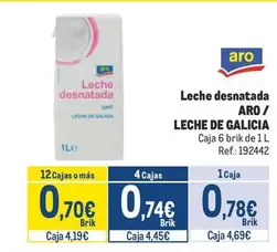 Oferta de Aro - Leche Desnatada Leche Desnatada por 0,78€ en Makro