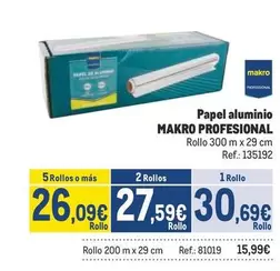 Oferta de Makro - Papel Aluminio por 15,99€ en Makro