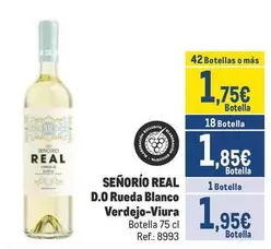 Oferta de Señorío Real - D.o Rueda Blanco Verdejo-Viura por 1,95€ en Makro