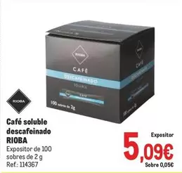 Oferta de Rioba - Café Soluble Descafeinado por 5,09€ en Makro