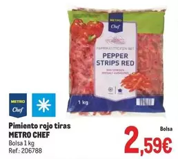 Oferta de Chef - Pimiento Rojo Tiras por 2,59€ en Makro