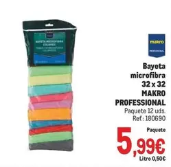 Oferta de Makro - Bayeta Microfibra por 5,99€ en Makro