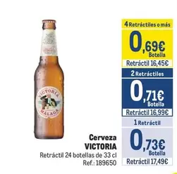 Oferta de Victoria - Cerveza por 0,73€ en Makro