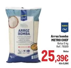 Oferta de Chef - Arroz Bomba por 25,39€ en Makro