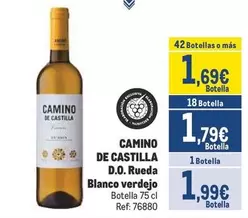 Oferta de Camino de Castilla - D.o. Rueda Blanco Verdejo por 1,99€ en Makro