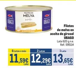 Oferta de Ubago - Filetes De Melva En Aceite De Girasol por 13,65€ en Makro
