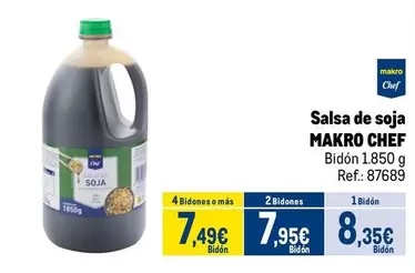 Oferta de Makro - Salsa De Soja por 8,35€ en Makro