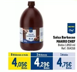 Oferta de Chef - Salsa Barbacoa por 4,75€ en Makro