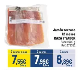 Oferta de Serrano - Jamón  12 Meses por 8,89€ en Makro