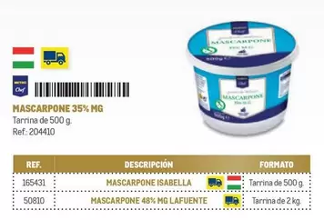 Oferta de Chef - Mascarpone 35% Mg en Makro