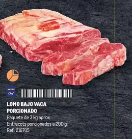 Oferta de Chef - Lomo Bajo Vaca Porcionado en Makro