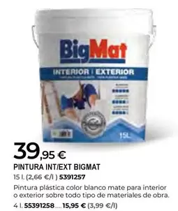Oferta de Bigmat - Pintura Int/ext por 39,95€ en BigMat