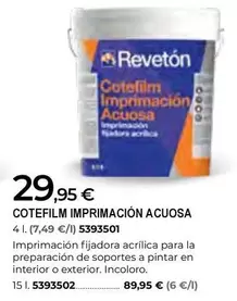 Oferta de Revetón - Cotefilm Imprimación por 29,95€ en BigMat