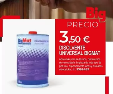 Oferta de Bigmat - Disolvente Universal por 3,5€ en BigMat