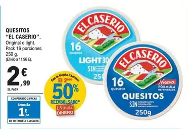 Oferta de El Caserío - Quesitos por 2,99€ en E.Leclerc