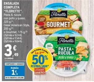 Oferta de Florette - Ensalada Completa por 3,49€ en E.Leclerc