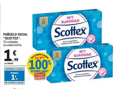 Oferta de Scottex - Pañuelo Facial por 1,49€ en E.Leclerc
