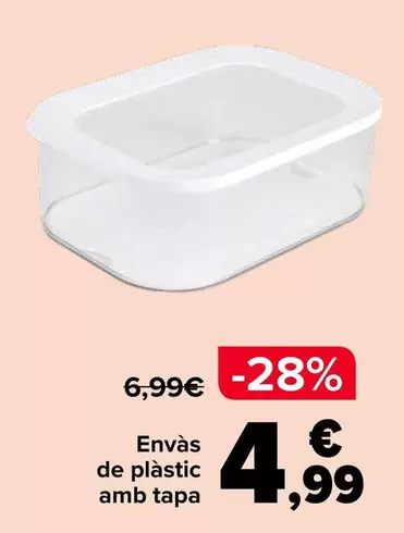 Oferta de Envase De Plástico Con Tapa por 4,99€ en Carrefour