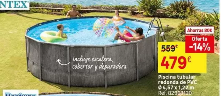 Oferta de PVC - Piscina tubular redonda de por 479€ en Leroy Merlin