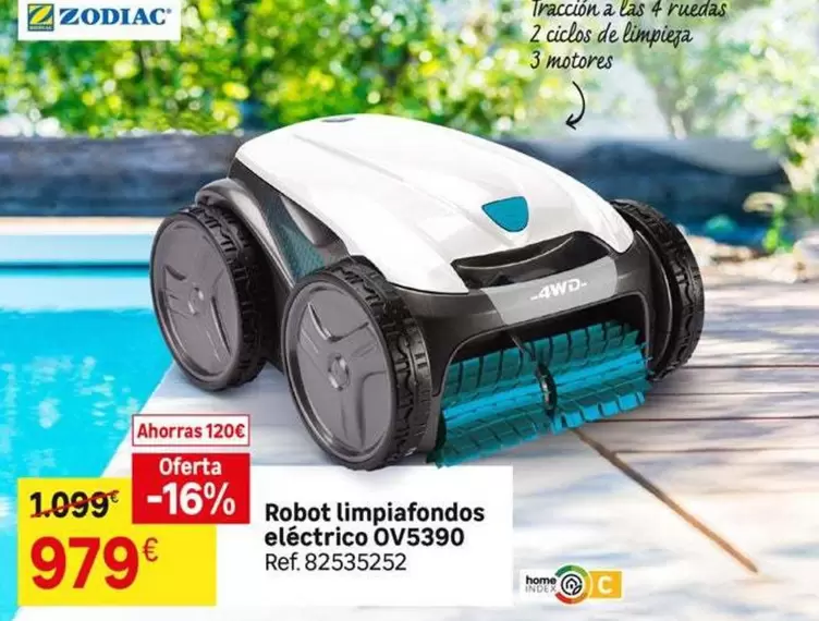 Oferta de Zodiac - Robot Limpiafondos Electrico OV5390 por 979€ en Leroy Merlin