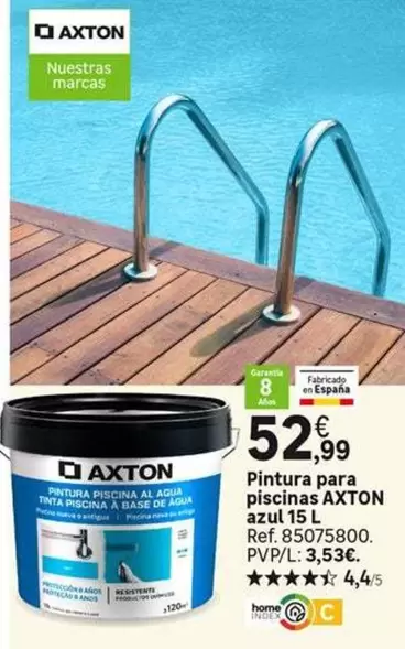 Oferta de Axton - Pintura Para Piscinas Azul por 52,99€ en Leroy Merlin