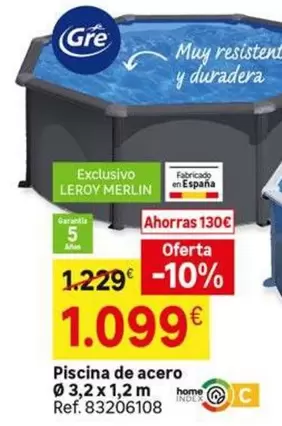 Oferta de Gre - Piscina De Acero por 1099€ en Leroy Merlin