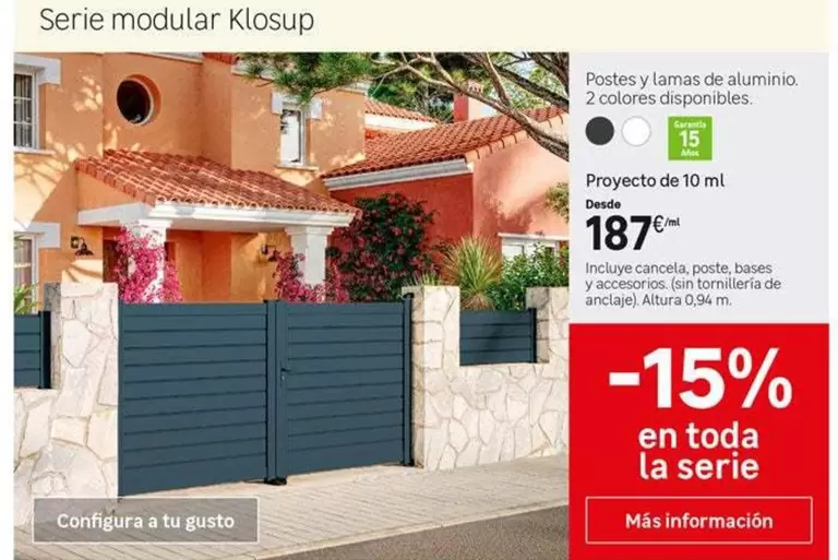 Oferta de Serie Modular Klosup por 187€ en Leroy Merlin