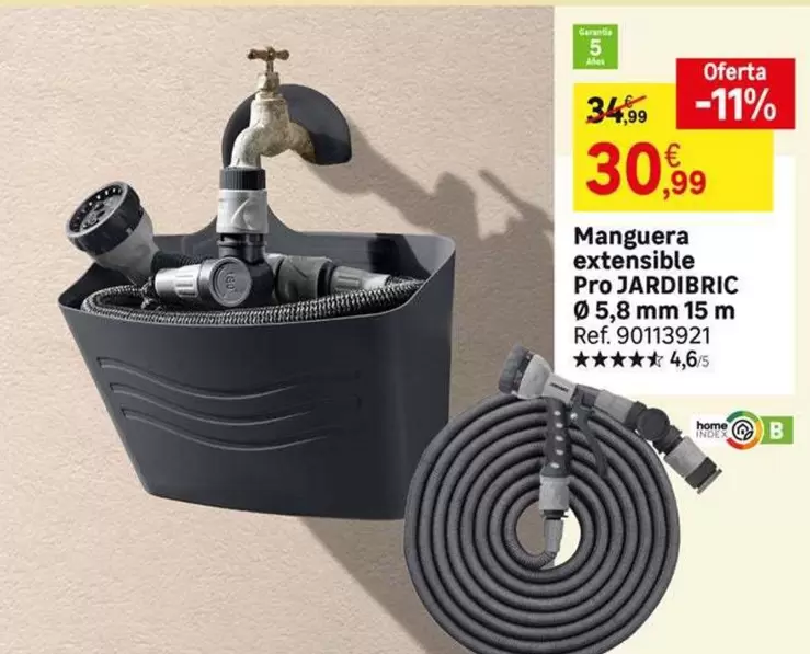 Oferta de Jardibric - Manguera Extensible Pro 5,8 Mm 15 M por 30,99€ en Leroy Merlin