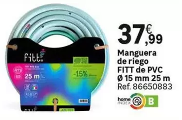 Oferta de Manguera De Riego FITT De PVC Ø15 Mm 25 M  por 37,99€ en Leroy Merlin