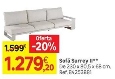 Oferta de Sofá Surrey Ii por 1279,2€ en Leroy Merlin