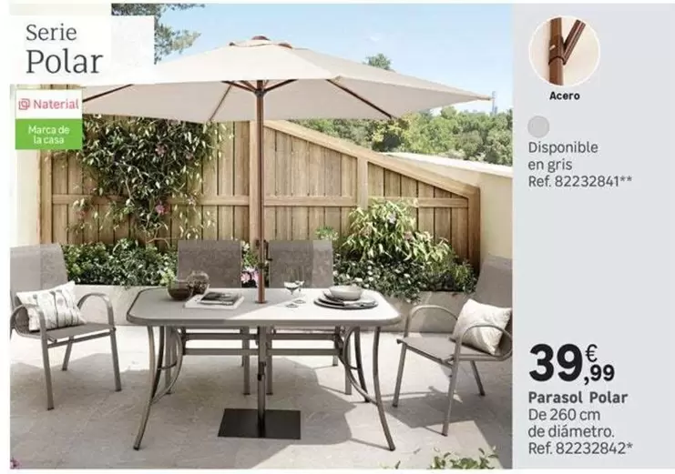 Oferta de Parasol Polar por 39,99€ en Leroy Merlin