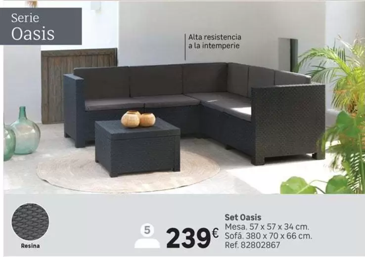 Oferta de Set Oasis por 239€ en Leroy Merlin