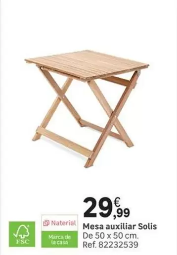 Oferta de Solís - Mesa Auxiliar  por 29,99€ en Leroy Merlin