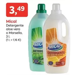 Oferta de Mical - Detergente Aloe Vera por 3,49€ en Suma Supermercados
