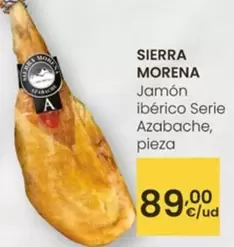 Oferta de Sierra Morena - Jamon Iberico Serie Azabache por 89€ en Eroski