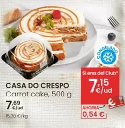 Oferta de Casa Do Crespo - Carrot Cake por 7,69€ en Eroski