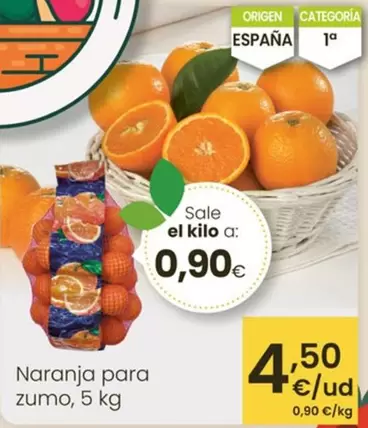 Oferta de Naranja Para Zumo por 4,5€ en Eroski