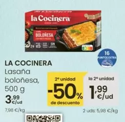 Oferta de La Cocinera - Lasaña Boloñesa por 3,99€ en Eroski