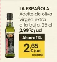 Oferta de La Española - Aceite De Oliva Virgen Extra A La Trufa por 2,65€ en Eroski