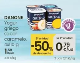 Oferta de Danone - Yogur Griego Sabor Caramelo por 1,59€ en Eroski