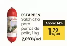 Oferta de Estarben - Salchicha Para Perros De Pollo por 1,79€ en Eroski