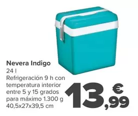 Oferta de Nevera Indigo por 13,99€ en Carrefour Market