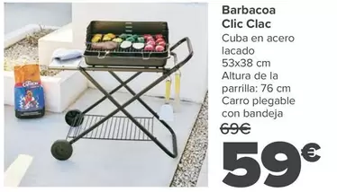 Oferta de Barbacoa Clic Clac por 59€ en Carrefour Market
