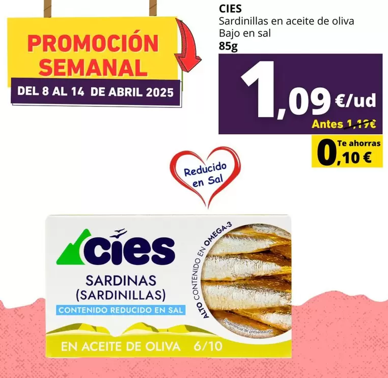 Oferta de Abril - Sardinillas en Supermercados Tu Alteza